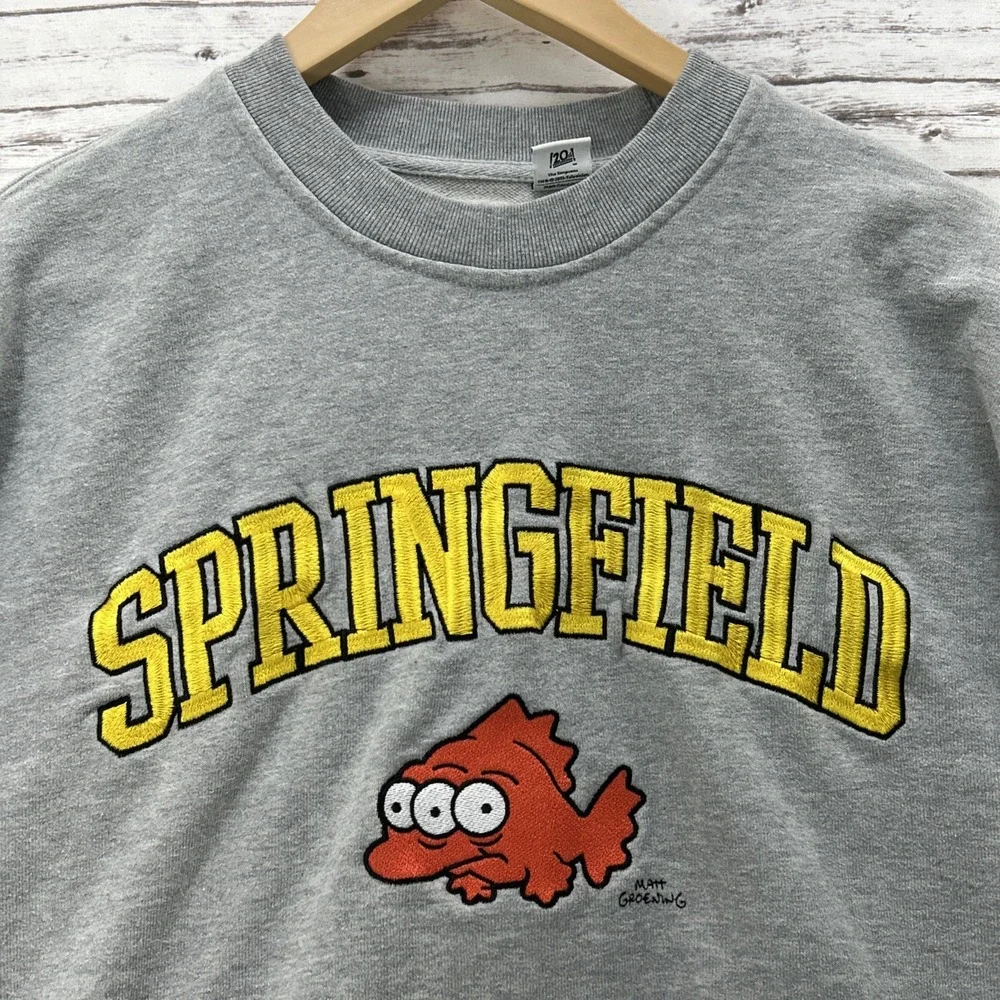 Levis Simpsons Sweatshirt Men Medium Springfield Blinky Three Eyed Fish Crewneck